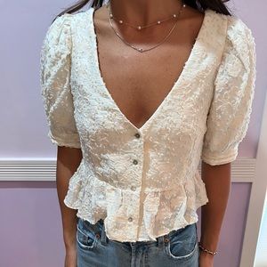 Zara cream blouse